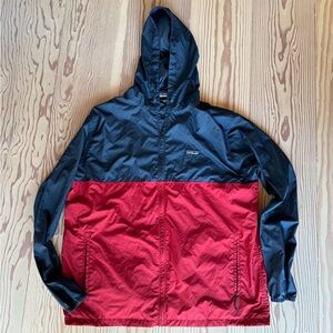 Patagonia Houdini Hooded Red and Blue Jacket